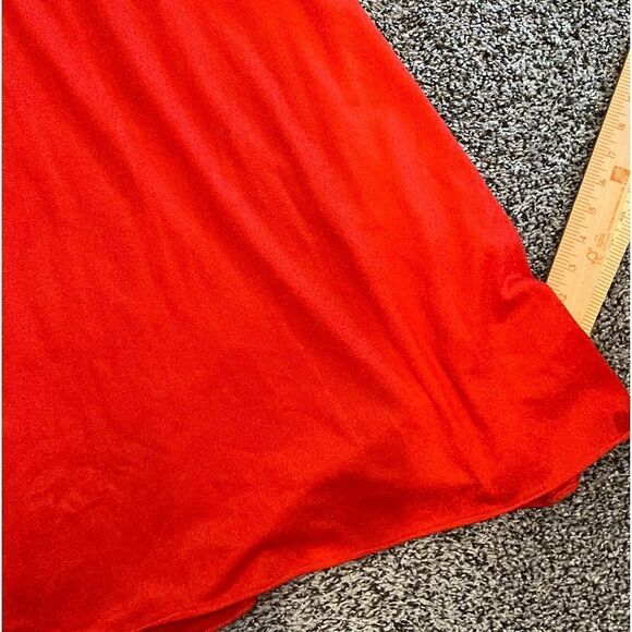 Vintage 60s 70s Gunne Sax Style Red Cream Crochet Peasant Hippie Maxi Dress - Picture 9 of 16